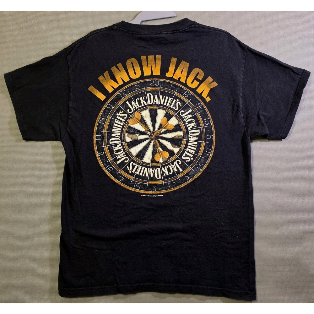 Jack Daniel's I Know Jack Dartboard T-Shirt Men's M Black 2005 Graphic Tee
